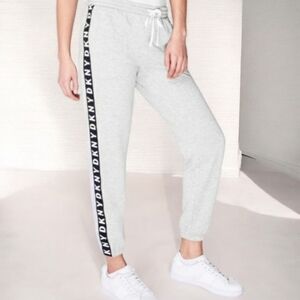 NWT DKNY Logo Jogger Heather Grey Large L
